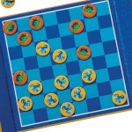 Magnetic Game - Tic Tac Toe & Checkers - Dinosaur - Crocodile Creek